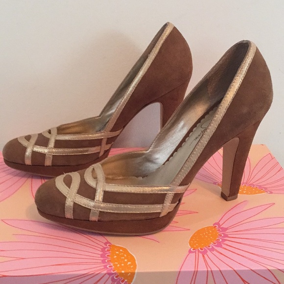 Jessica Simpson suede heels 7.5 - Picture 2 of 5